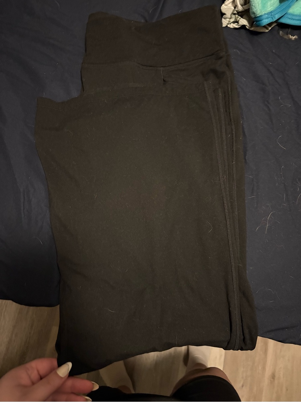 Black High-Waist crossover flare Leggings